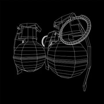 Vector hand bomb Illustrazione stock