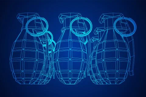 Vector hand bomb Stock Illustration