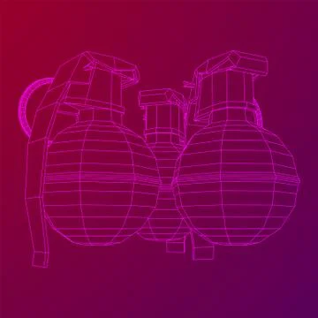 Vector hand bomb Stock Illustration