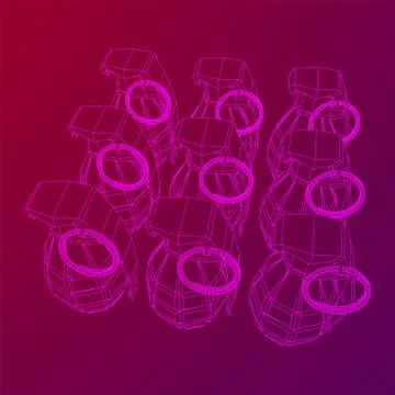 Vector hand bomb 스톡 일러스트