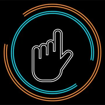 Vector hand cursor illustration - mouse pointer symbol isolated Stock Illustration