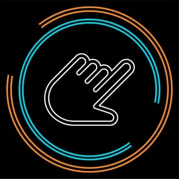 Vector hand cursor illustration - mouse pointer Illustrazione stock