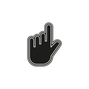 Vector hand cursor illustration - mouse pointer symbol isolated Stock Illustration