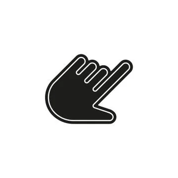 Vector hand cursor illustration - mouse pointer symbol isolated Stock Illustration