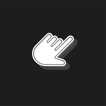 Vector hand cursor illustration - mouse pointer symbol isolated Stock Illustration
