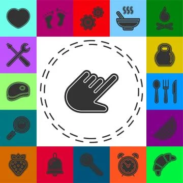 Vector hand cursor illustration - mouse pointer symbol isolated Stock Illustration