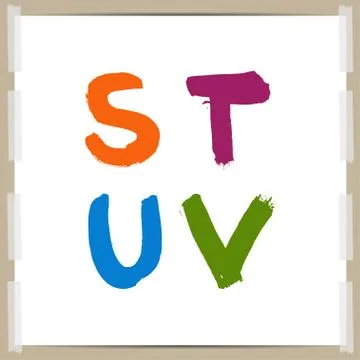 Vector  hand-draw alphabet Stock Illustration