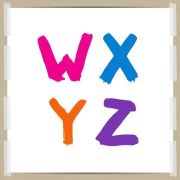 Vector  hand-draw alphabet Stock Illustration