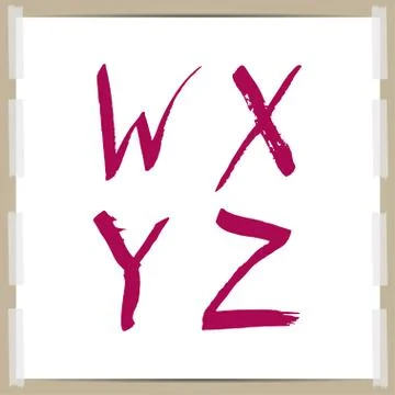 Vector  hand-draw alphabet Stock Illustration