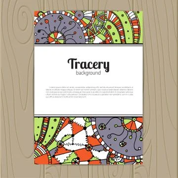 Vector hand draw ethnic background Stock Illustration