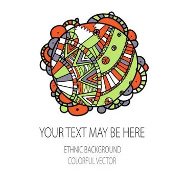 Vector hand draw ethnic background Stock Illustration