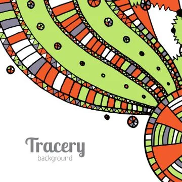 Vector hand draw ethnic background Stock Illustration