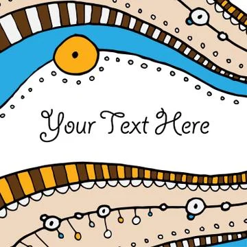 Vector hand draw ethnic background Stock Illustration