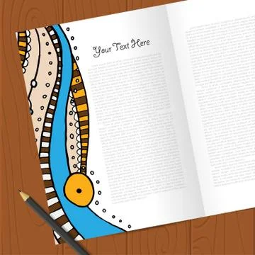 Vector hand draw ethnic background Stock Illustration