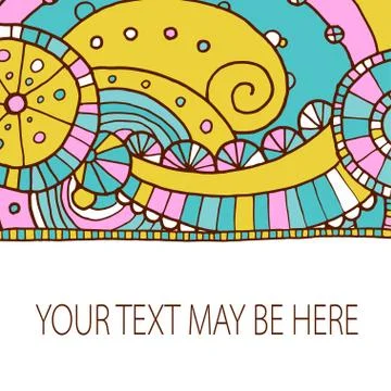 Vector hand draw ethnic background Stock Illustration