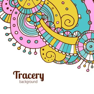 Vector hand draw ethnic background Stock Illustration
