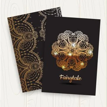 Vector hand draw ethnic background Stock Illustration