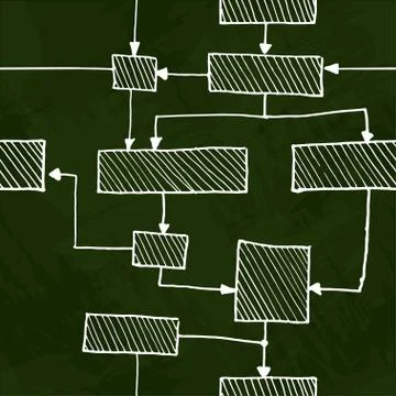Vector hand draw flowchart seamless background 스톡 일러스트