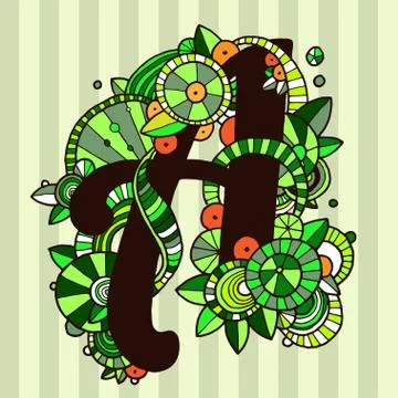 Vector hand draw letter Stock Illustration