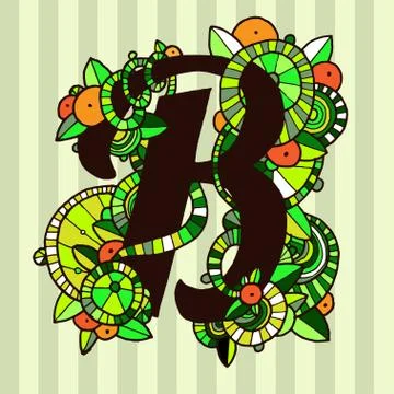 Vector hand draw letter Stock Illustration