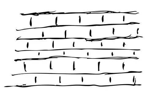 Vector hand draw simple doodle sketch crack brick wall, isolated on white Ilustración de archivo