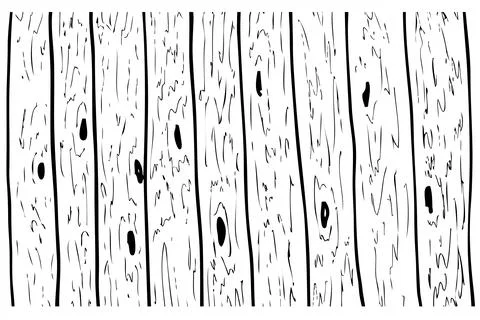 Vector hand draw sketch black wood texture background Stock Illustration