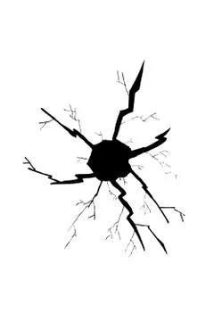 Vector hand draw sketch, Cracked effect background Stock Illustration