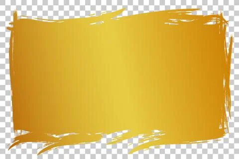 Vector Hand Draw streak Sketch Golden Rectangle Frame for your element design Stock Illustration