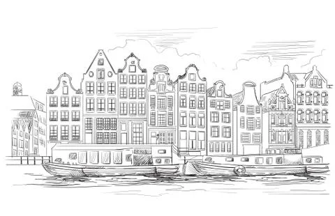 Vector hand drawing Holland, part 7 Stockillustratie