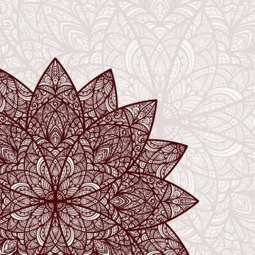Vector hand drawn abstract flower Stock Illustration