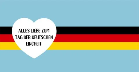 Vector hand drawn Alles Liebe zum Tag der deutschen Eincheit quote in German Stock Illustration