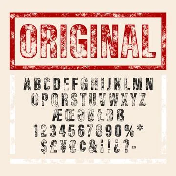 Vector hand drawn alphabet. Brush painted letters. Stock Illustration