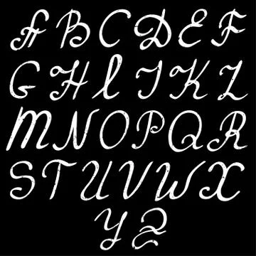 Vector hand drawn alphabet Illustrazione stock