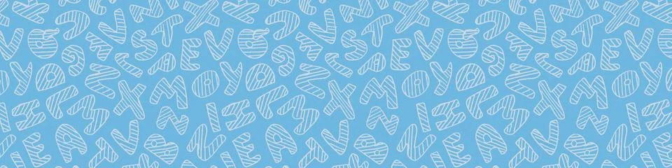 Vector hand drawn alphabet Stock Illustration