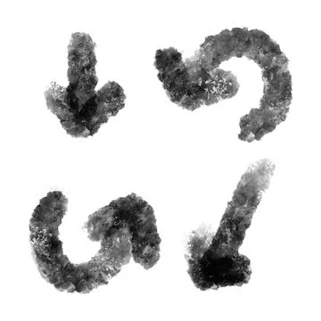 Vector hand drawn arrow elements isolated on white. イラスト素材