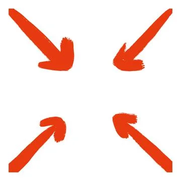 Vector hand drawn arrow elements isolated on white. Stock-Illustration