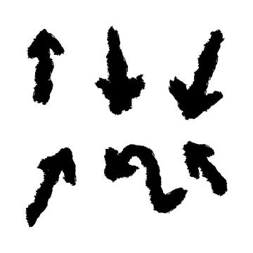 Vector hand drawn arrow elements isolated on white. Stock Illustration