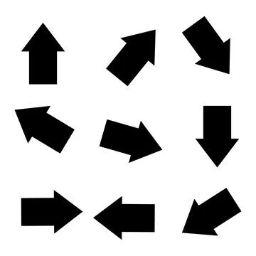 Vector hand drawn arrow elements isolated on white. Stock-Illustration