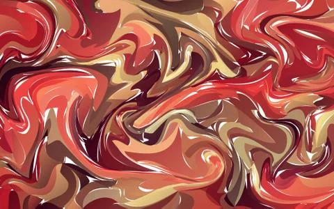 Vector Hand drawn artwork on water marble texture. Liquid paint pattern. Abst Illustrazione stock