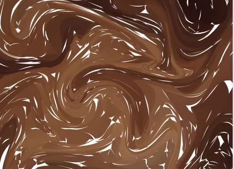 Vector Hand drawn artwork on water marble texture. Brown Liquid paint pattern Stock Illustration