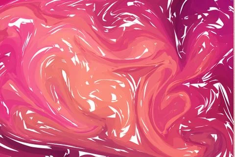 Vector Hand drawn artwork on water marble texture. Liquid paint pattern. Abst Illustrazione stock