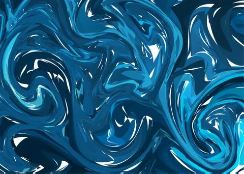 Vector Hand drawn artwork on water marble texture. Liquid paint pattern. Abst Illustrazione stock