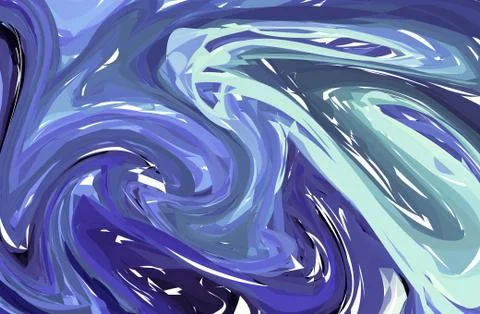 Vector Hand drawn artwork on water marble texture. Liquid paint pattern. Abst Illustrazione stock