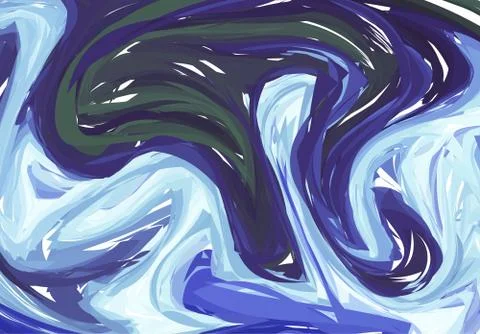 Vector Hand drawn artwork on water marble texture. Liquid paint pattern. Abst 스톡 일러스트