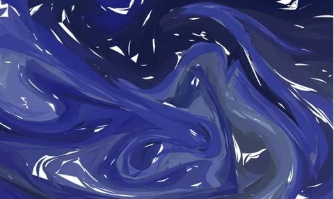 Vector Hand drawn artwork on water marble texture. Liquid paint pattern. Abst Stock Illustration