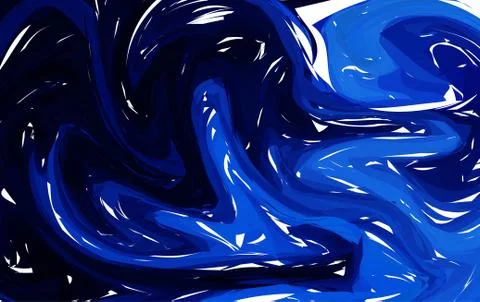 Vector Hand drawn artwork on water marble texture. Liquid paint pattern. Abst Illustrazione stock