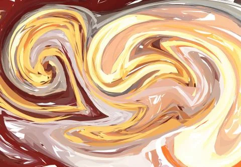 Vector Hand drawn artwork on water marble texture. Liquid paint pattern. Abst Stock Illustration