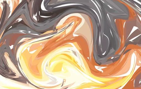 Vector Hand drawn artwork on water marble texture. Liquid paint pattern. Abst Stock Illustration