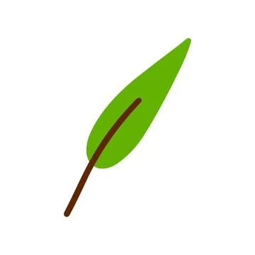 Vector hand drawn Autumn leaf isolated on white background. Decorative doodle Stock Illustration