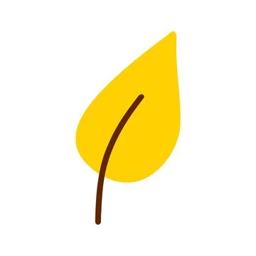 Vector hand drawn Autumn leaf isolated on white background. Decorative doodle Stock Illustration